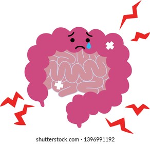 This is an illustration of a cute intestine.