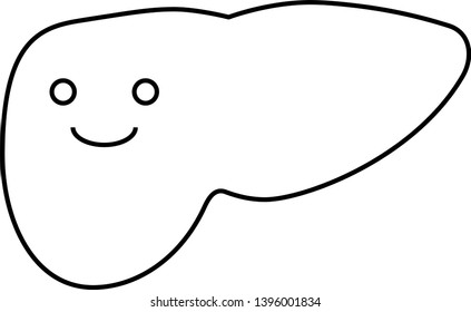 This is an illustration of a cute liver.