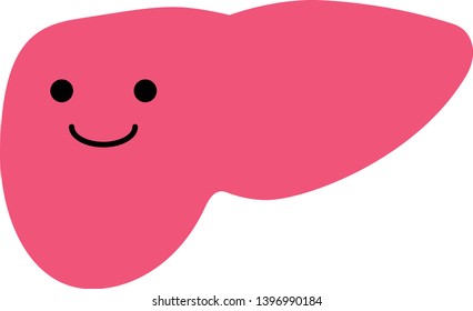 This is an illustration of a cute liver.