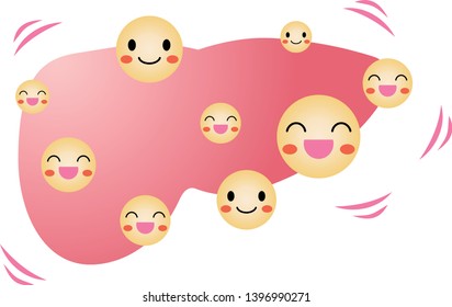 This is an illustration of a cute liver.