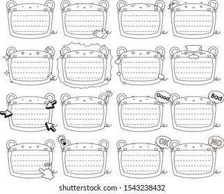 This is a illustration of Cute mouse noteboard