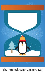 This is an illustration of a cute penguin, this vector was made to welcome winter. Can be used as brochures, posters, stickers, t-shirt screen printing and goody bags.