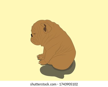 Esta ilustración es un lindo cachorro.