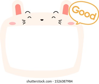 This is a illustration of Cute Rabbit whiteboard