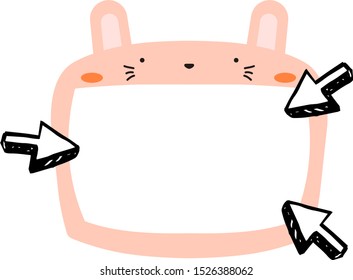 This is a illustration of Cute Rabbit whiteboard