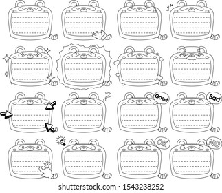 This is a illustration of Cute Raccoon noteboard 