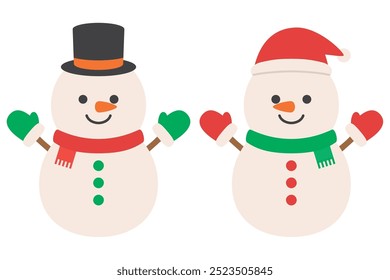 Esta es una ilustración de Cute Snowman.