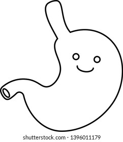 This is an illustration of a cute stomach.