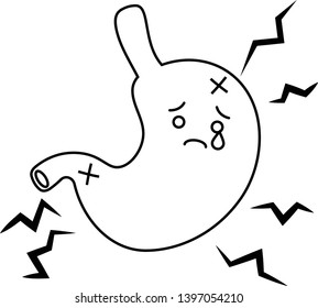 This is an illustration of a cute stomach.