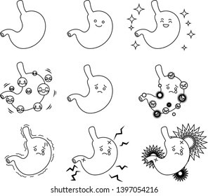 This is an illustration of a cute stomach.
