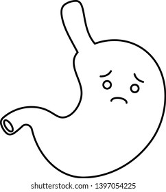 This is an illustration of a cute stomach.