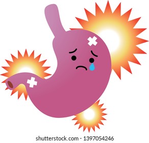 This is an illustration of a cute stomach.