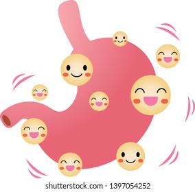 This is an illustration of a cute stomach.