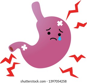 This is an illustration of a cute stomach.