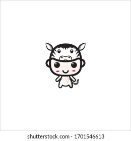 This is an illustration of a cute zebra animal vector character. Good to use as an icon, cover book. etc