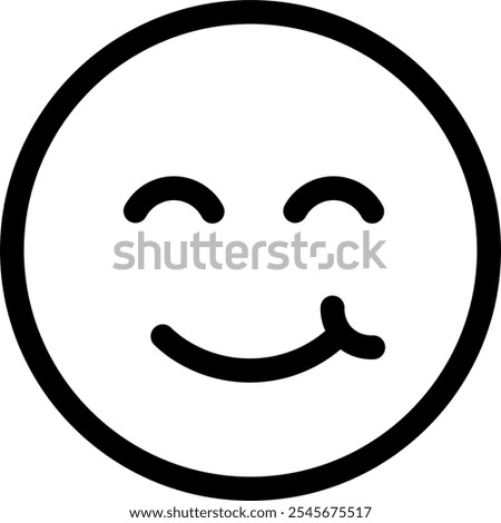 This is an illustration of a delicious face icon (glutton mark).
