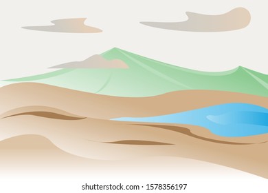 
this is an illustration depicting a mountain view