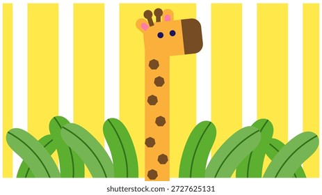 Esta es una ilustración que representa el inicio de la cuenta atrás, la clasificación y la cuenta regresiva, utilizando un personaje de jirafa con el número 1 como motivo.