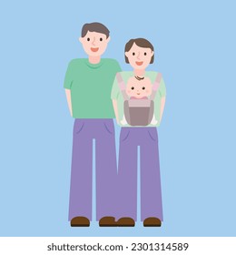 This is an illustration depicting the story of our happy family