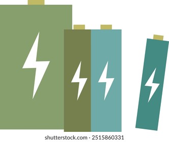 This is an illustration depicting the types of batteries.