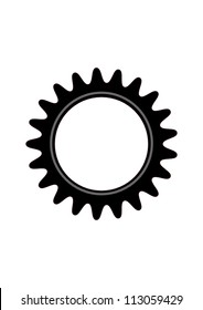 This illustration depicts a 21 teeth bicycle cog