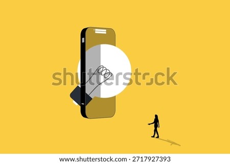 This illustration depicts the concept of generating business ideas and making money through online platforms or mobile apps