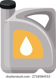 This illustration depicts a container of motor oil, also known as engine oil, commonly used as a lubricant in internal combustion engines. Motor oil plays a critical role in reducing friction and wear between moving engine components, helping to ensure smooth operation and extend engine life.

The illustration is suitable for automotive manuals, mechanical education, vehicle maintenance guides, lubricant advertising, and technical presentations.