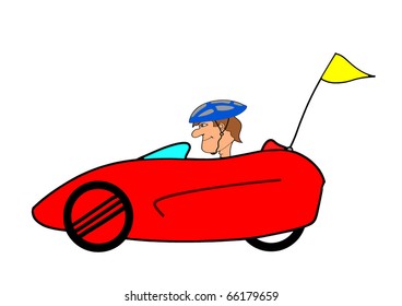 This illustration depicts a human powered velomobile.