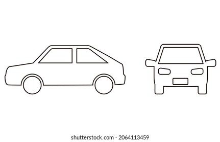 This illustration depicts a simple automobile.