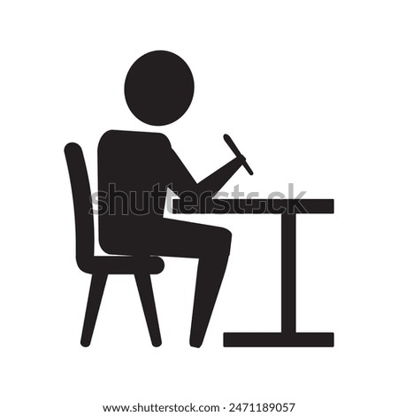 This illustration depicts students sitting at desks taking exams. Some students are taking a traditional paper-based exam, while others are using computers for a digital exam. The scene shows a classr