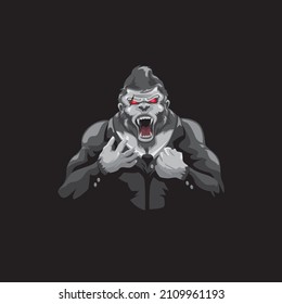 This is an illustration design of angry king kong, and looks real, this design can be printed on a car or printed as a poster, it can also be for T-shirts. This realistic design is very luxurious.