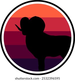 this illustration design contain circle form with animal siluet illustration with simple flat artwork made by flammaduck for logo, brand, company or sample