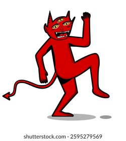 This is an illustration of a devil's dance