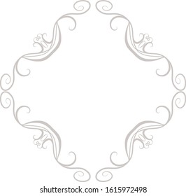 This is a illustration of Diamond antique pattern frame 