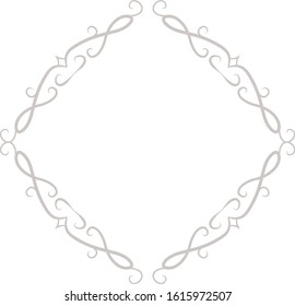 This is a illustration of Diamond antique pattern frame 