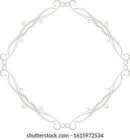 This is a illustration of Diamond antique pattern frame 