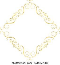 This is a illustration of Diamond antique pattern frame 