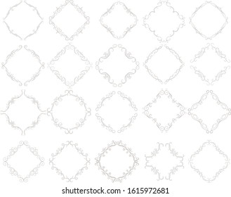 This is a illustration of Diamond antique pattern frame 