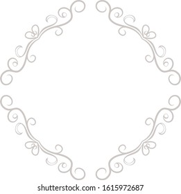 This is a illustration of Diamond antique pattern frame 