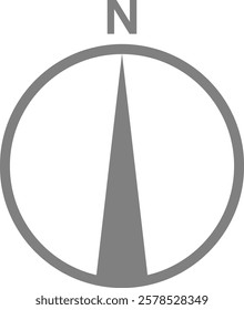 This is an illustration of a direction mark (orientation symbol) icon.