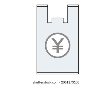 This is an illustration of a disposable pay plastic bag.