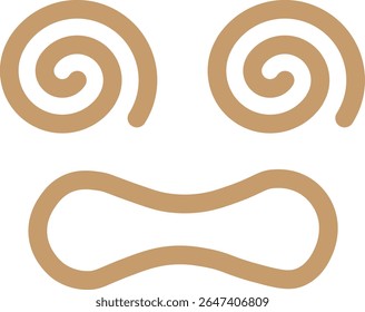 Isto é uma ilustração de tonturas (sentir tonturas).