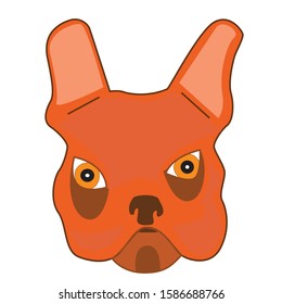 This is an illustration of a dog's head