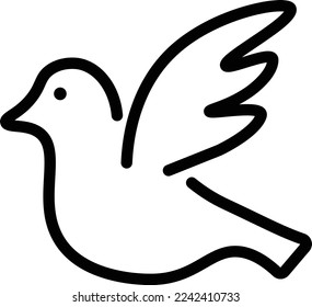 This is an illustration of a dove icon.
