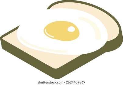 Esta é uma ilustração de torrada de ovo.