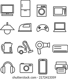 This is an illustration of electrical appliances.