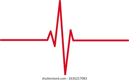 Dies ist eine Illustration eines Elektrokardiogramm-Symbols (Wellenform-Markierung).