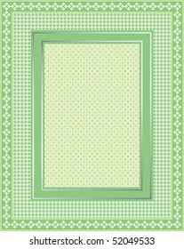 This is a  illustration of an elegant lacy light green frame. Great boarder design. Great for stationary and scrapbooking.