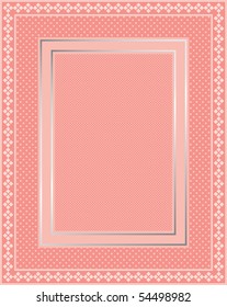 This is a illustration of an elegant lacy pink frame. Great boarder design. Great for stationary and scrapbooking.
