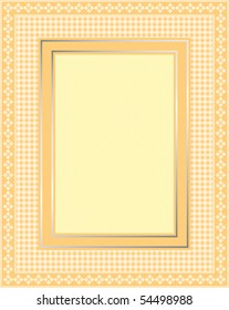 This is a illustration of an elegant lacy yellow frame. Great boarder design. Great for stationary and scrapbooking.